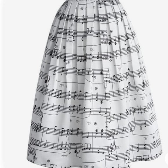 Chicwish Dresses & Skirts - ChicWish Musical Notes Full Midi Skirt with Pockets! NWT